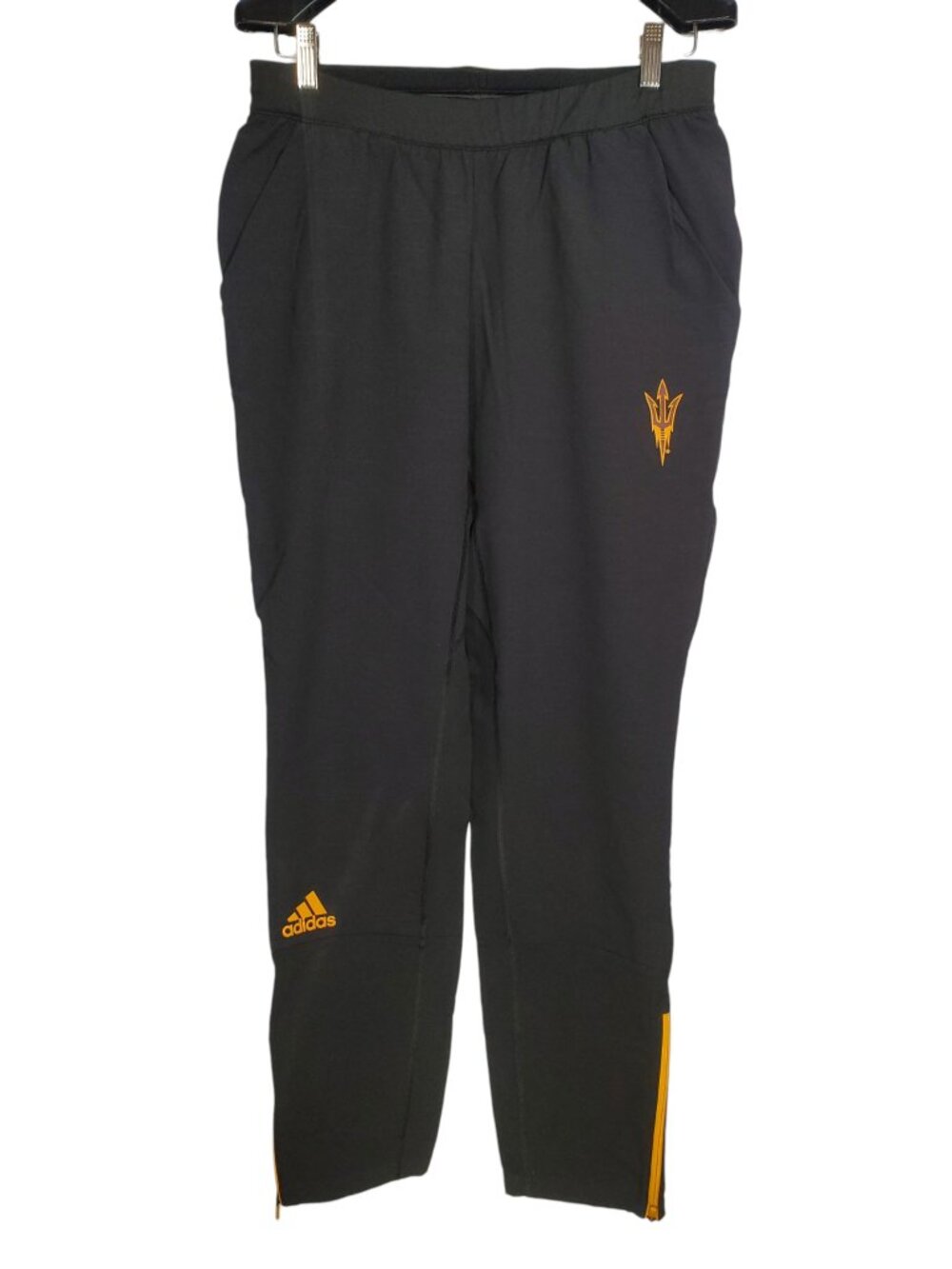 ASU Adidas Team Issue Jogger Pants Men's M Black Nylon Warm-Up Gym Training